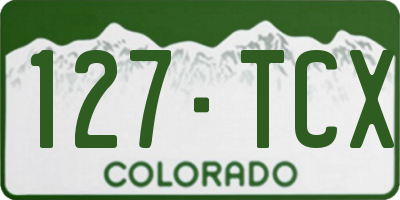 CO license plate 127TCX
