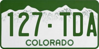 CO license plate 127TDA