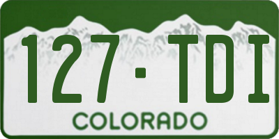 CO license plate 127TDI