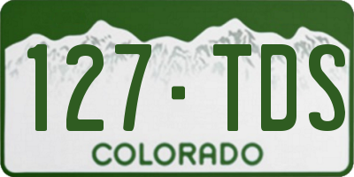 CO license plate 127TDS