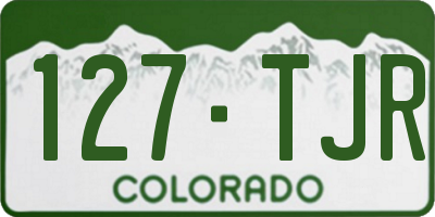 CO license plate 127TJR