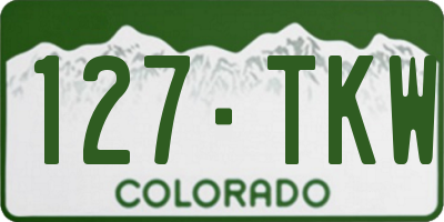 CO license plate 127TKW