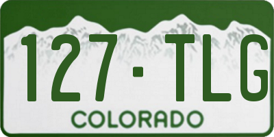 CO license plate 127TLG