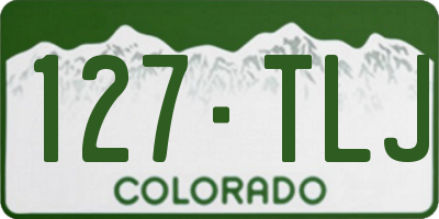 CO license plate 127TLJ