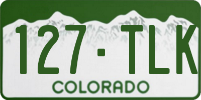 CO license plate 127TLK