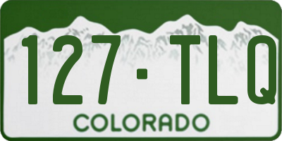 CO license plate 127TLQ