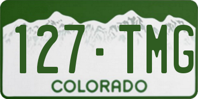CO license plate 127TMG