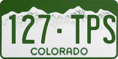 CO license plate 127TPS