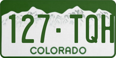 CO license plate 127TQH
