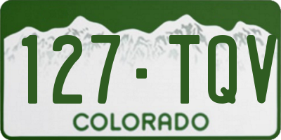 CO license plate 127TQV