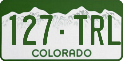 CO license plate 127TRL