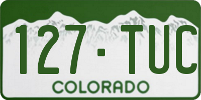 CO license plate 127TUC
