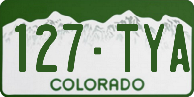 CO license plate 127TYA