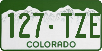 CO license plate 127TZE
