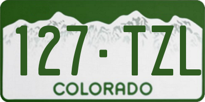 CO license plate 127TZL