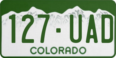 CO license plate 127UAD