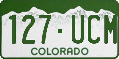 CO license plate 127UCM