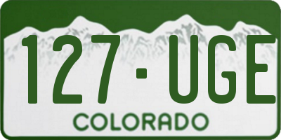 CO license plate 127UGE
