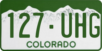 CO license plate 127UHG