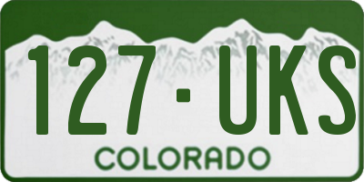 CO license plate 127UKS