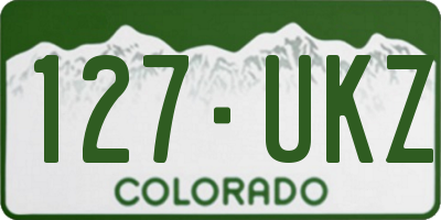 CO license plate 127UKZ