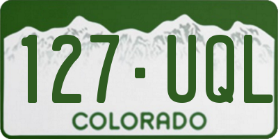 CO license plate 127UQL