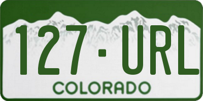 CO license plate 127URL
