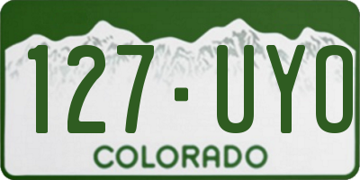 CO license plate 127UYO