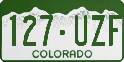 CO license plate 127UZF