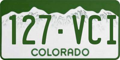 CO license plate 127VCI