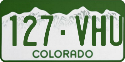CO license plate 127VHU