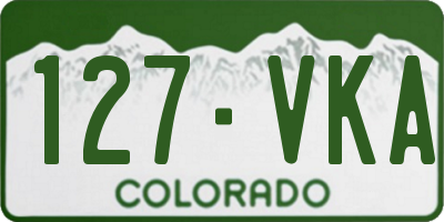 CO license plate 127VKA