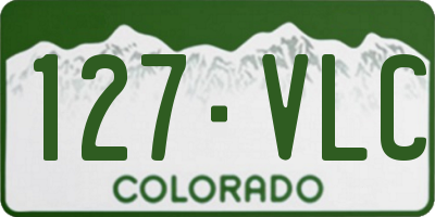 CO license plate 127VLC