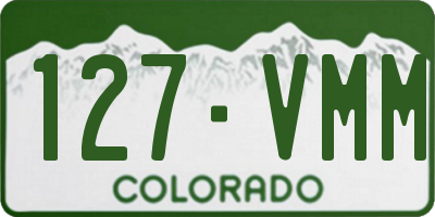 CO license plate 127VMM