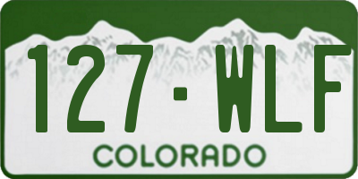 CO license plate 127WLF