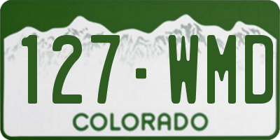 CO license plate 127WMD