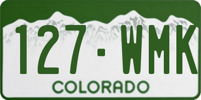 CO license plate 127WMK