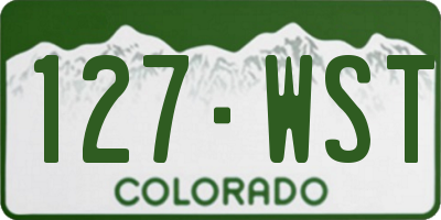CO license plate 127WST