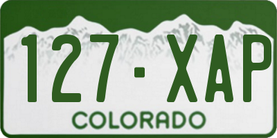 CO license plate 127XAP
