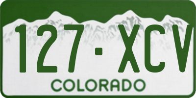 CO license plate 127XCV