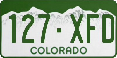 CO license plate 127XFD