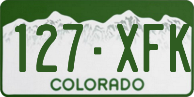 CO license plate 127XFK