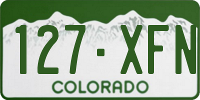 CO license plate 127XFN