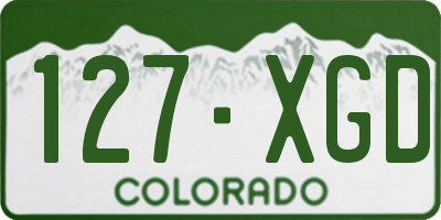CO license plate 127XGD