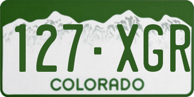 CO license plate 127XGR