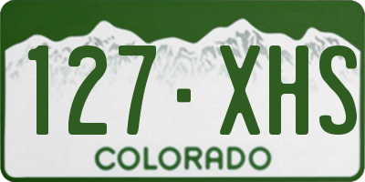 CO license plate 127XHS