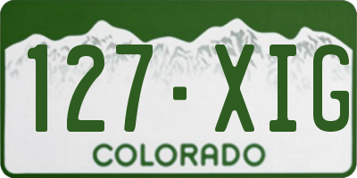 CO license plate 127XIG