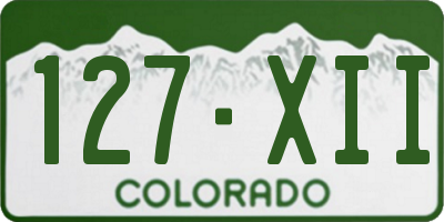 CO license plate 127XII