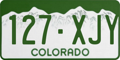CO license plate 127XJY
