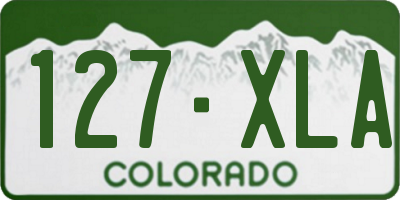 CO license plate 127XLA